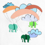 Fly elephants-paragliders