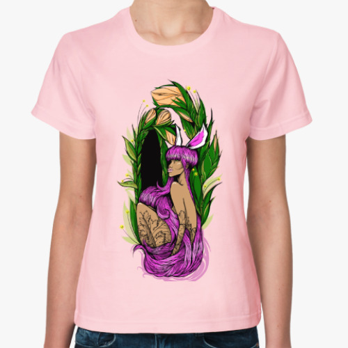 Женская футболка Floral Dark Babe/ Розоволосая