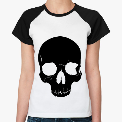 Женская футболка реглан Skull
