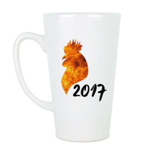 Чашка Латте Огненный петух 2017