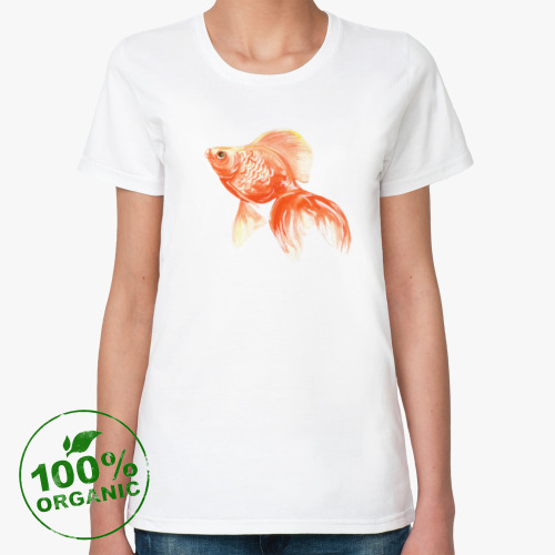 Женская футболка из органик-хлопка Золотая рыбка