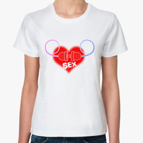 Классическая футболка I love sex