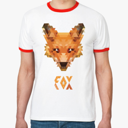 Футболка Ringer-T Fox Pixel