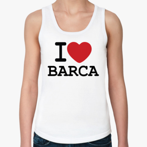 Женская майка I Love Barca