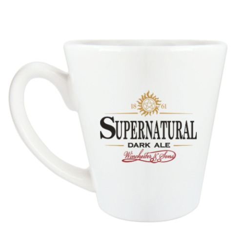 Чашка Латте Supernatural - Темный эль