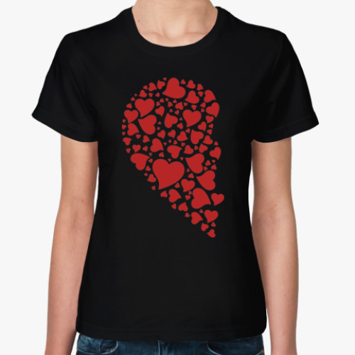 Женская футболка Половинка Сердца