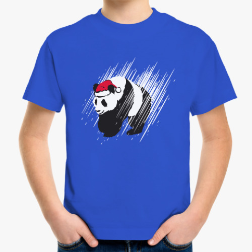 Детская футболка Санта-панда