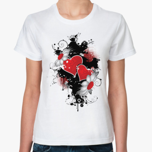 Классическая футболка Два сердца