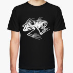 Классическая футболка Скелет лягушки