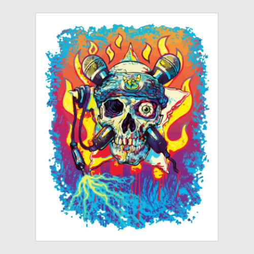 Постер Music Skull