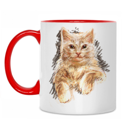 Кружка Кот в карандашах