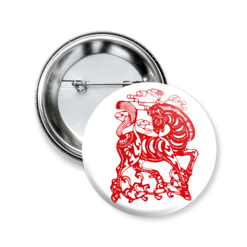 Значок 50мм Year of the chainese horse