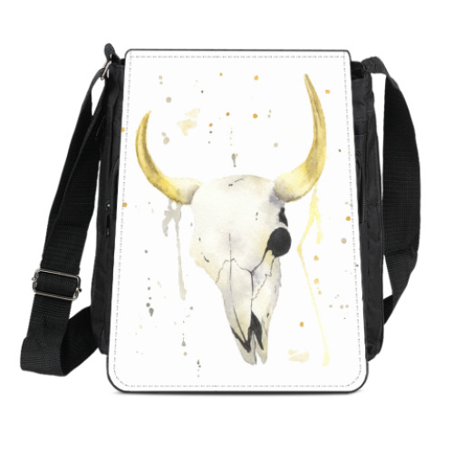 Сумка-планшет Декоративный череп коровы