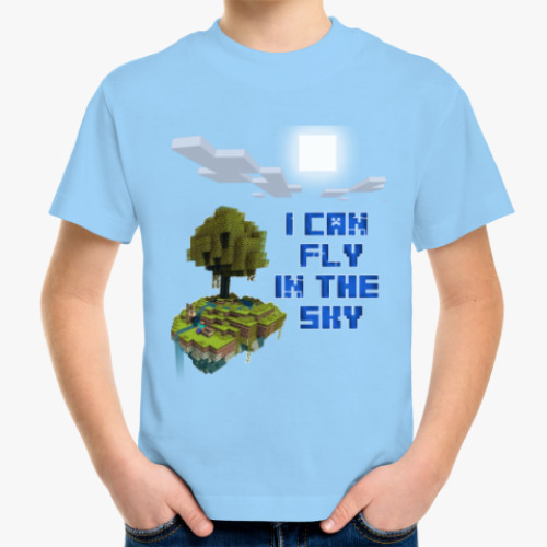 Детская футболка Flying Island in Minecraft
