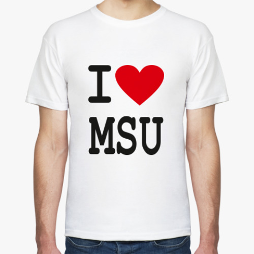 Футболка  I Love MSU (муж.)