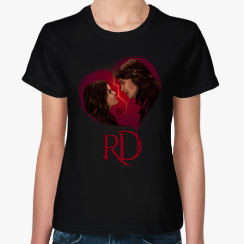 Женская футболка Rose Hathaway & Dimitri Belikov. Vampire Academy