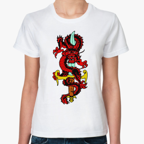 Классическая футболка Дракон и меч