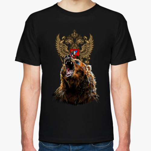 Футболка Русский медведь и герб России