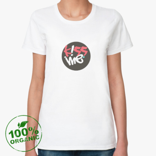 Женская футболка из органик-хлопка Kiss me