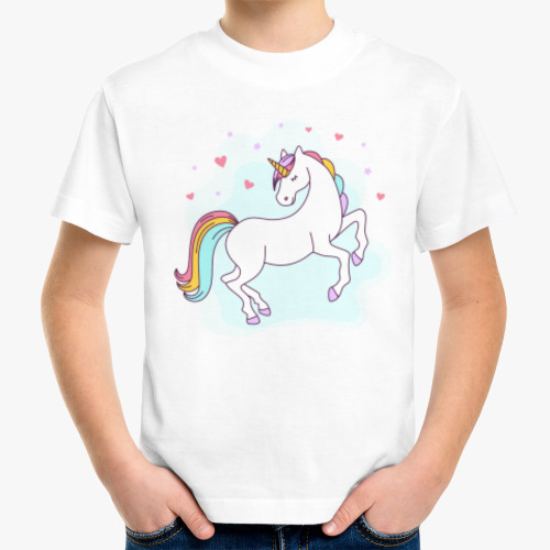 Детская футболка Rainbow Unicorn / Радужный единорог