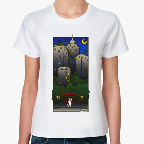 Классическая футболка Ночной город