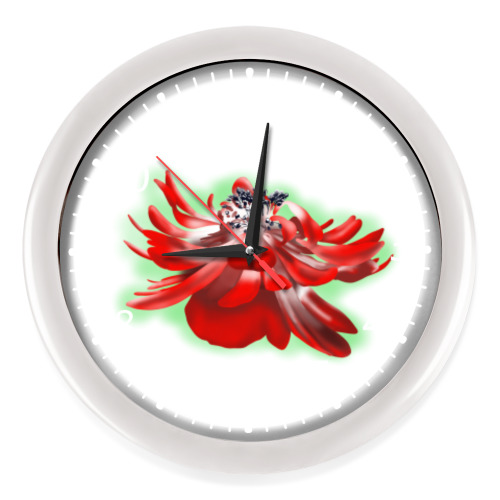 Настенные часы Цветок Анемон