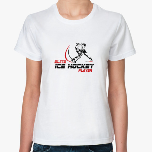 Классическая футболка Elite Ice hockey player