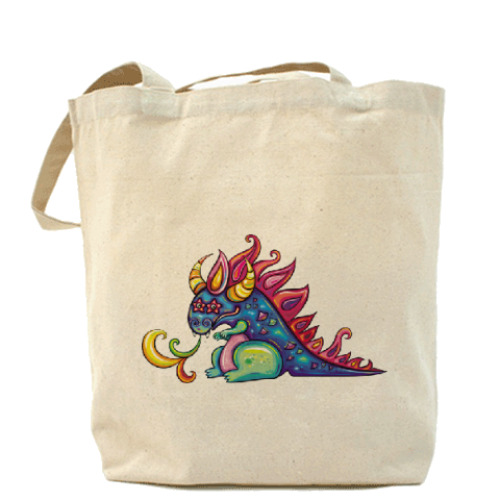 Сумка шоппер Цветной дракон