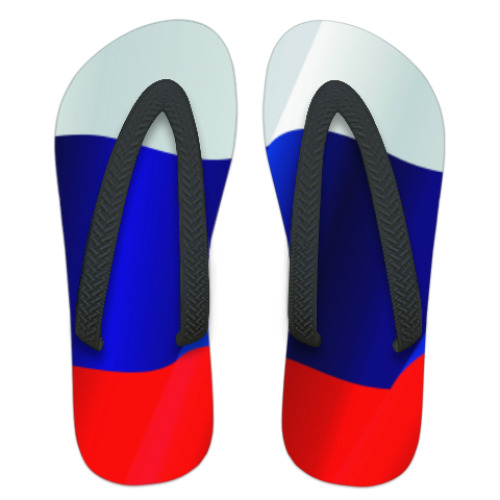 Шлепанцы (сланцы) флаг России