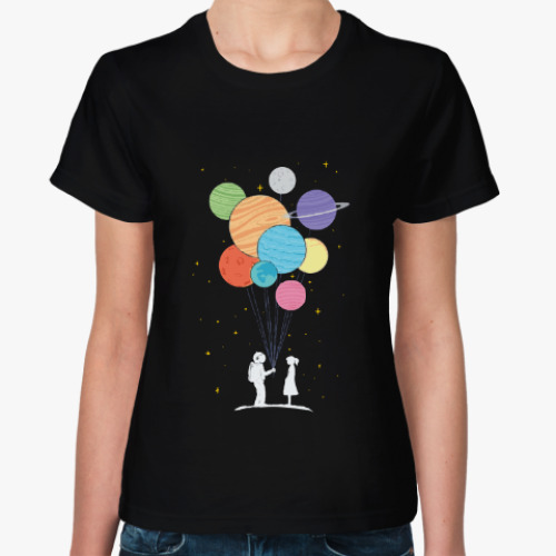Женская футболка Вселенная в шариках