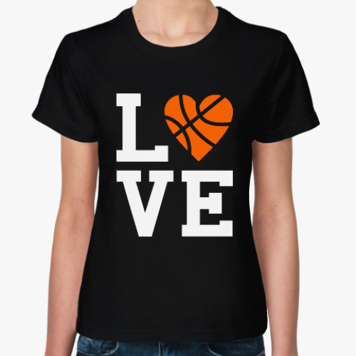 Женская футболка Люблю баскетбол