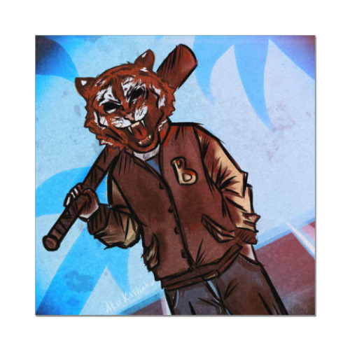 Наклейка (стикер) Hotline Miami - Tony
