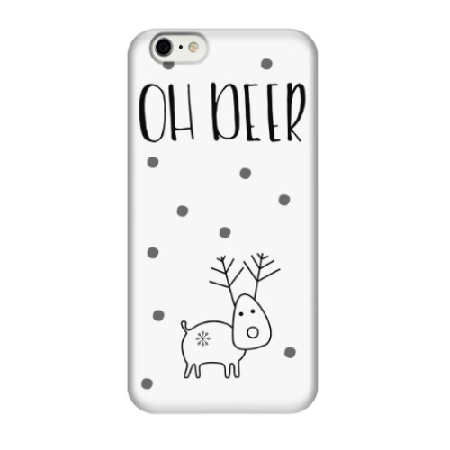 Чехол для iPhone 6/6s Снежный олень Oh deer