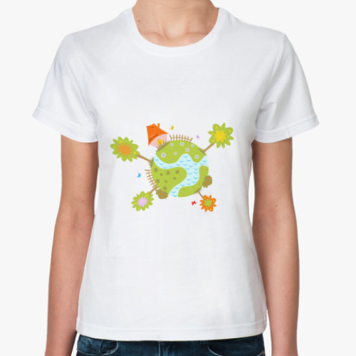 Классическая футболка  Зеленая планета