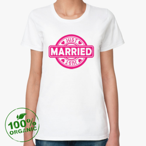 Женская футболка из органик-хлопка Just Married