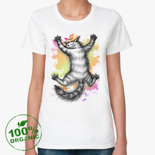 Женская футболка из органик-хлопка Ласковый зверь