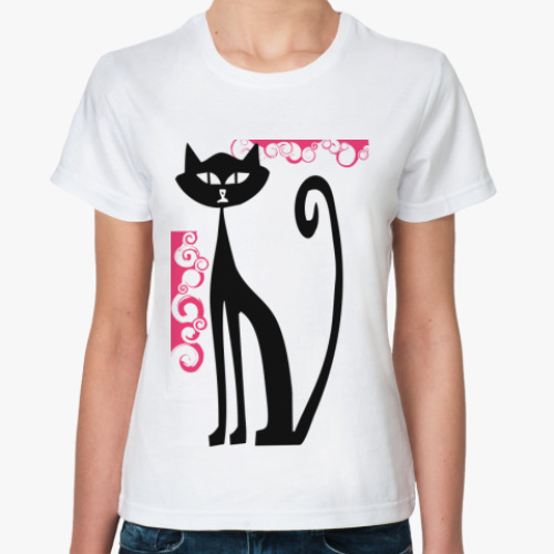 Классическая футболка кошка