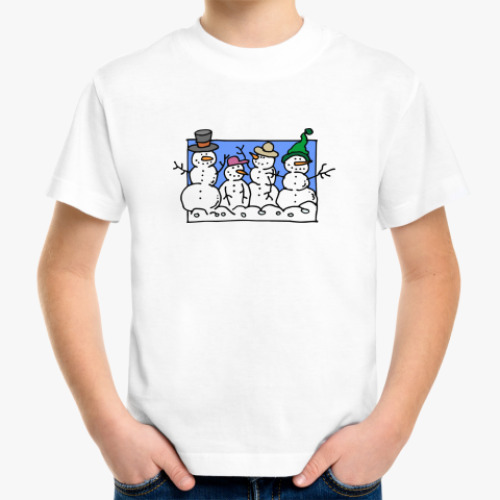 Детская футболка Снеговики