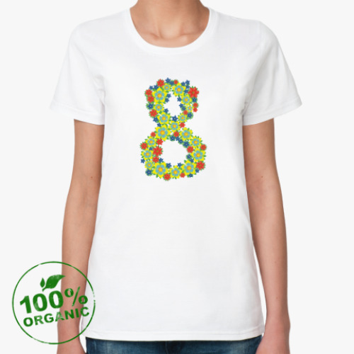 Женская футболка из органик-хлопка 8 марта