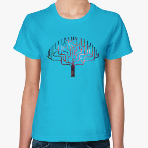 Женская футболка Космическое дерево