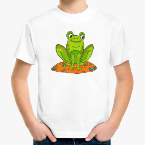 Детская футболка Лягушка на островке