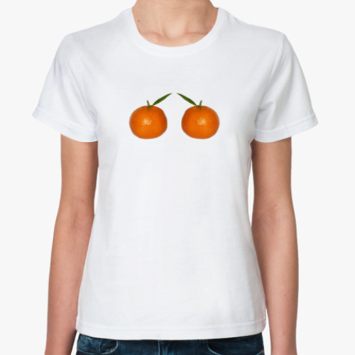 Классическая футболка Две парных мандаринки