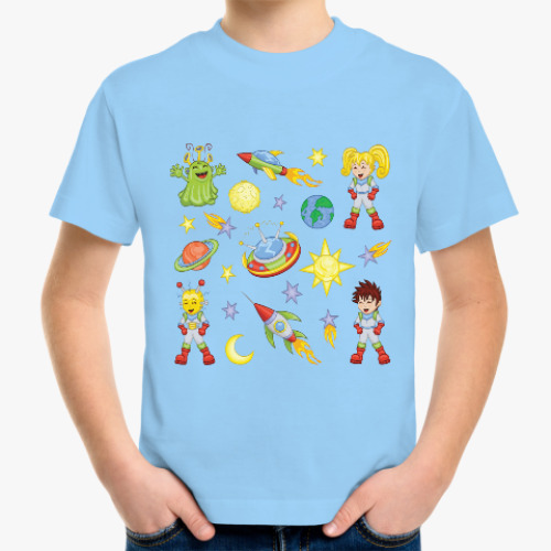 Детская футболка Космические путешественники