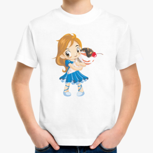 Детская футболка Девочка с мороженкой
