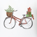 Красный рождественский велосипед