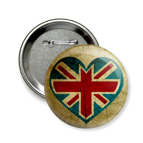 Значок 58мм 'UK'