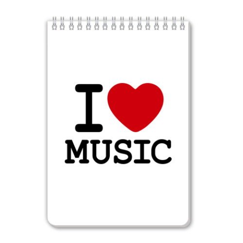 Блокнот I Love Music