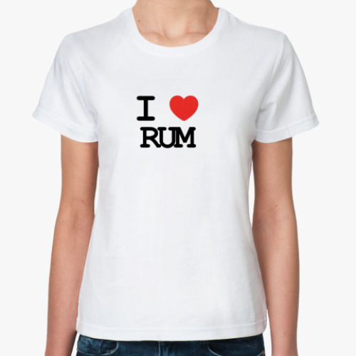 Классическая футболка I love rum
