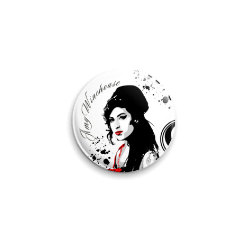 Значок 25мм Эми Уайнхаус - Amy Winehouse