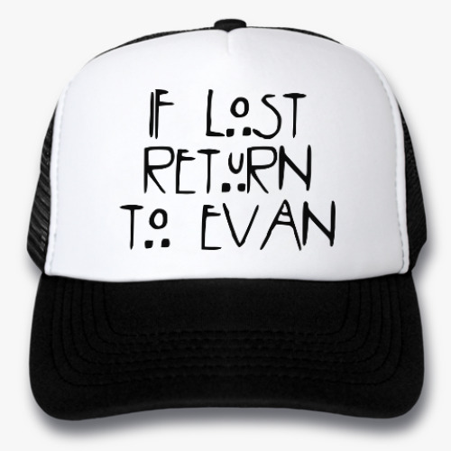 Кепка-тракер If lost return to Evan